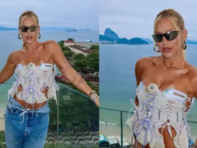 Virginia Fonseca apresenta produção com chuteiras antes de jogo da NFL no Rio