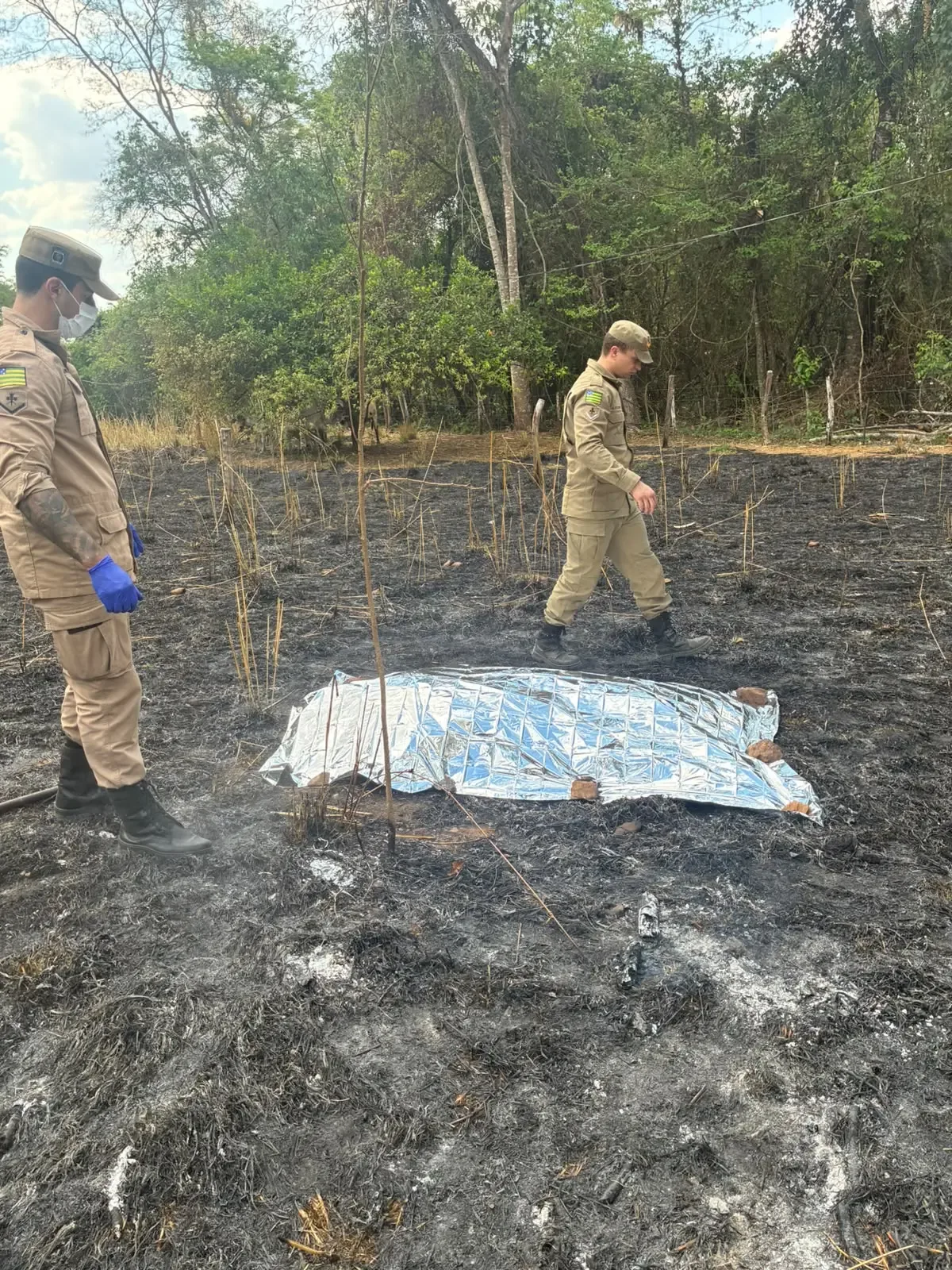 Perícia vai investigar morte durante incêndio em área rural de Piracanjuba