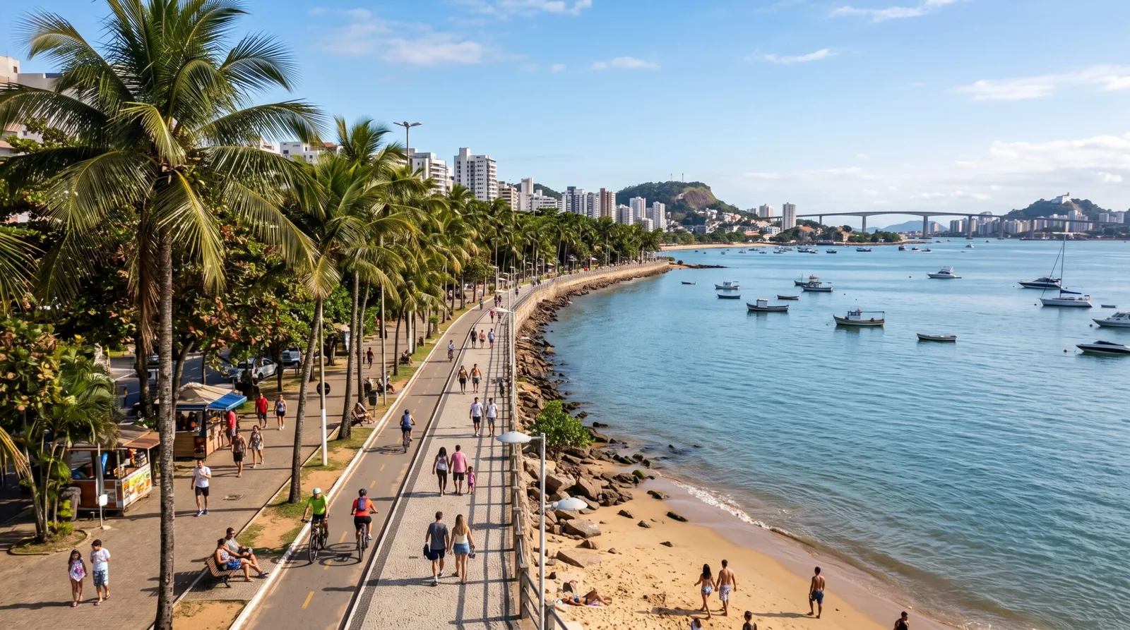 Vitória aproxima praias, parques e bairros em uma cidade marcada por pontes