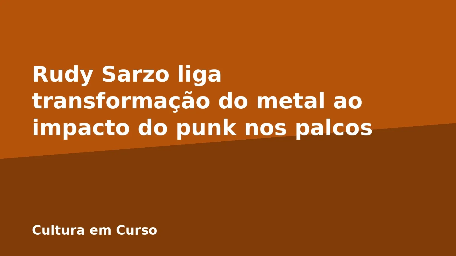 Rudy Sarzo liga transformação do metal ao impacto do punk nos palcos