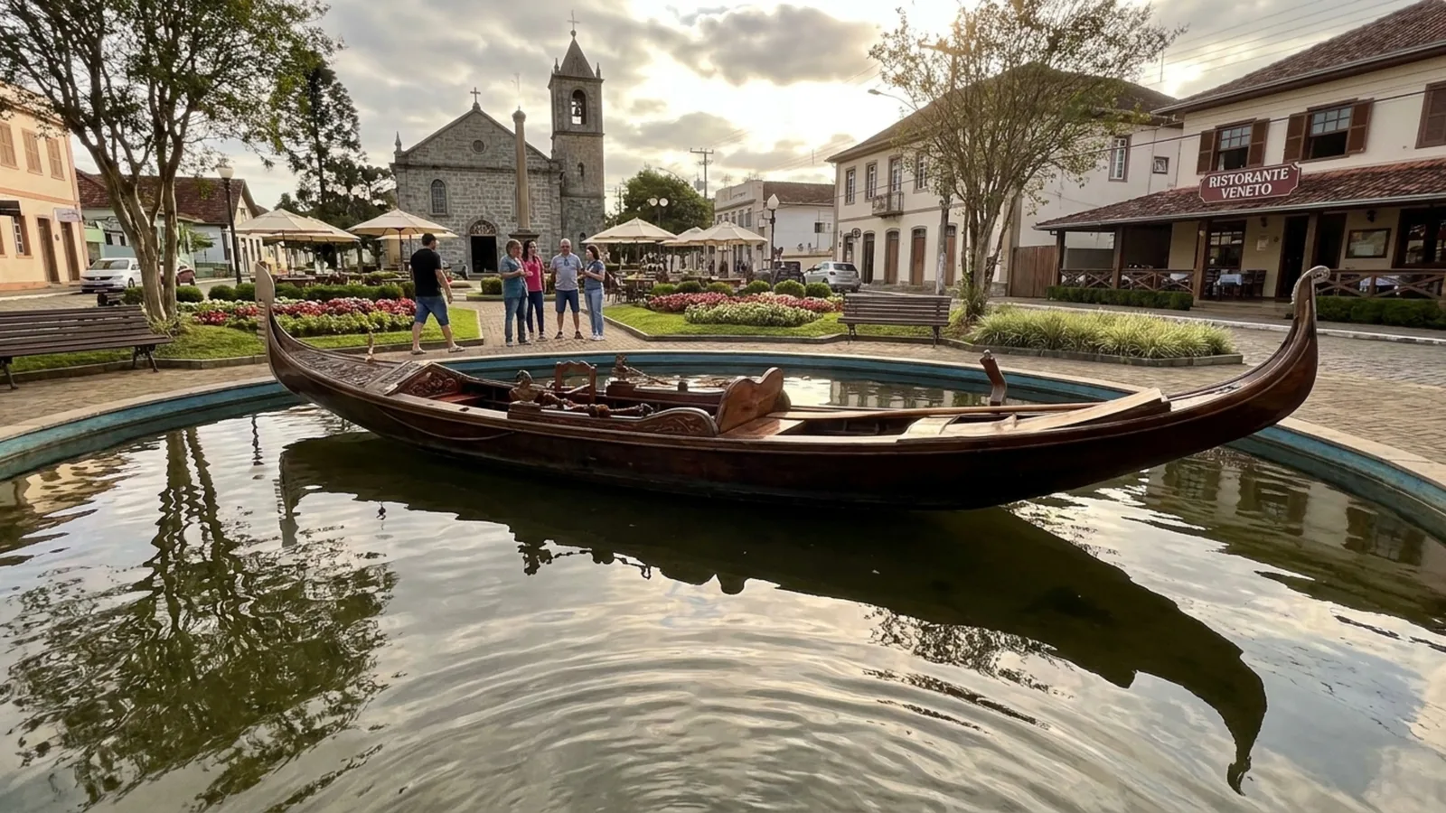 Nova Veneza reúne memória dos imigrantes, gôndola veneziana e sabores do Vêneto