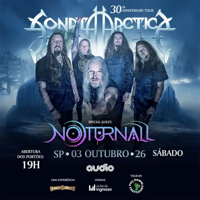 Sonata Arctica leva turnê de 30 anos a São Paulo em outubro