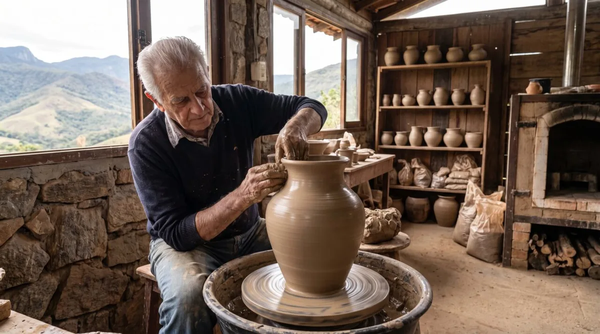 Cunha reúne ateliês de cerâmica de alta temperatura nas montanhas