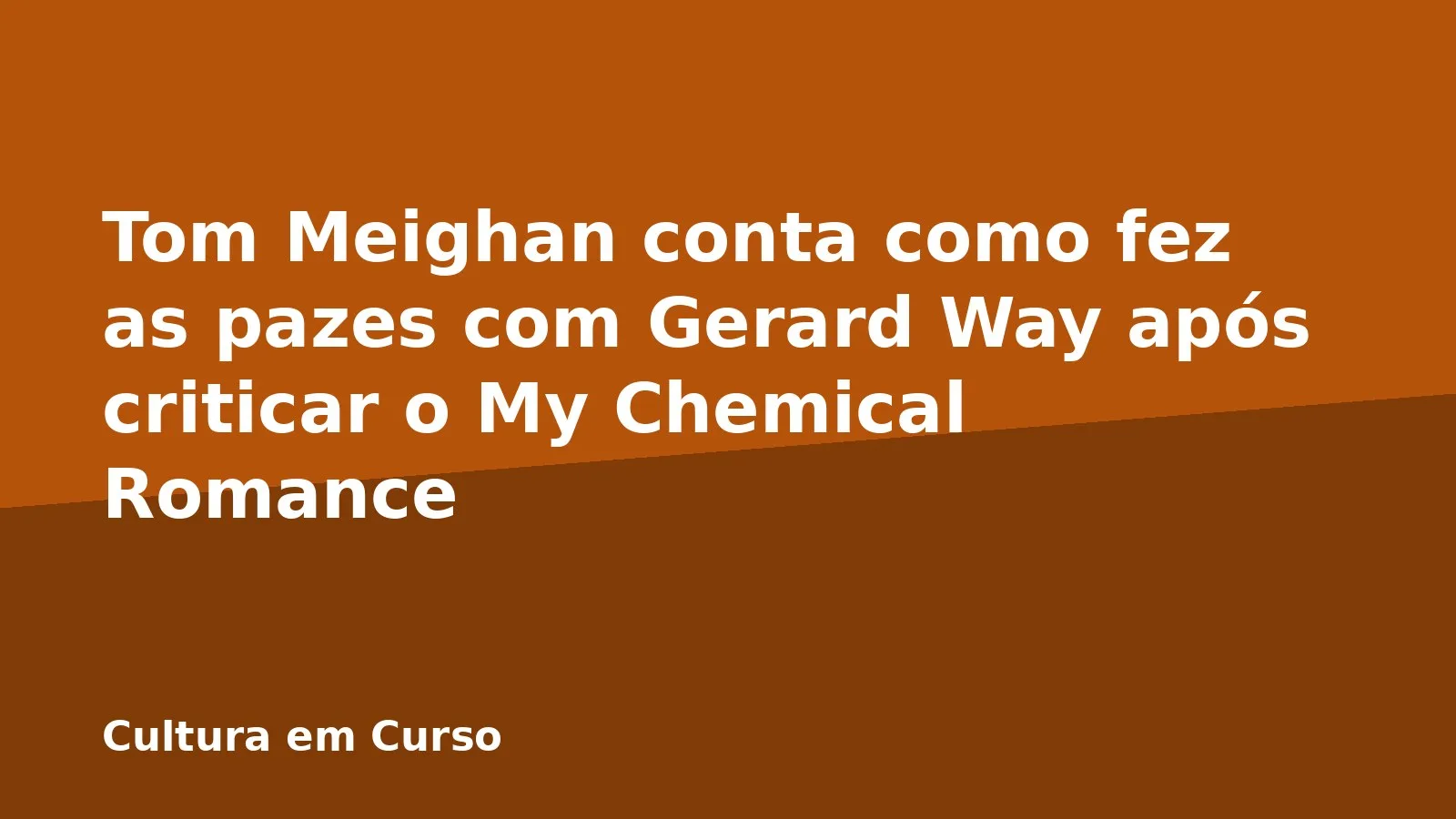 Tom Meighan conta como fez as pazes com Gerard Way após criticar o My Chemical Romance