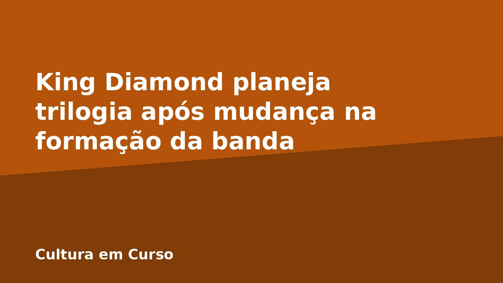 King Diamond planeja trilogia após mudança na formação da banda