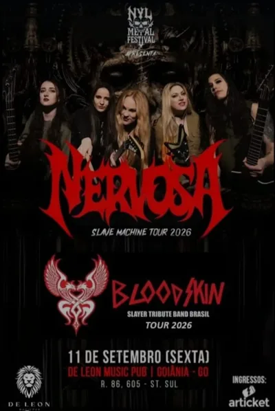 Metal extremo reúne Leprosy, Bloodskin e Nervosa em Goiânia