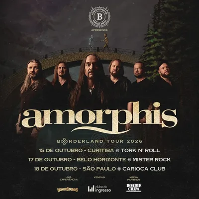 Amorphis agenda apresentações em Curitiba, Belo Horizonte e São Paulo